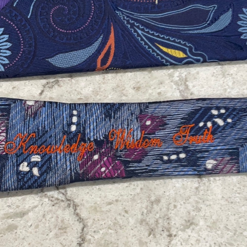 ROCHESTER Clotihng Blue tie with print - Picture 7 of 7